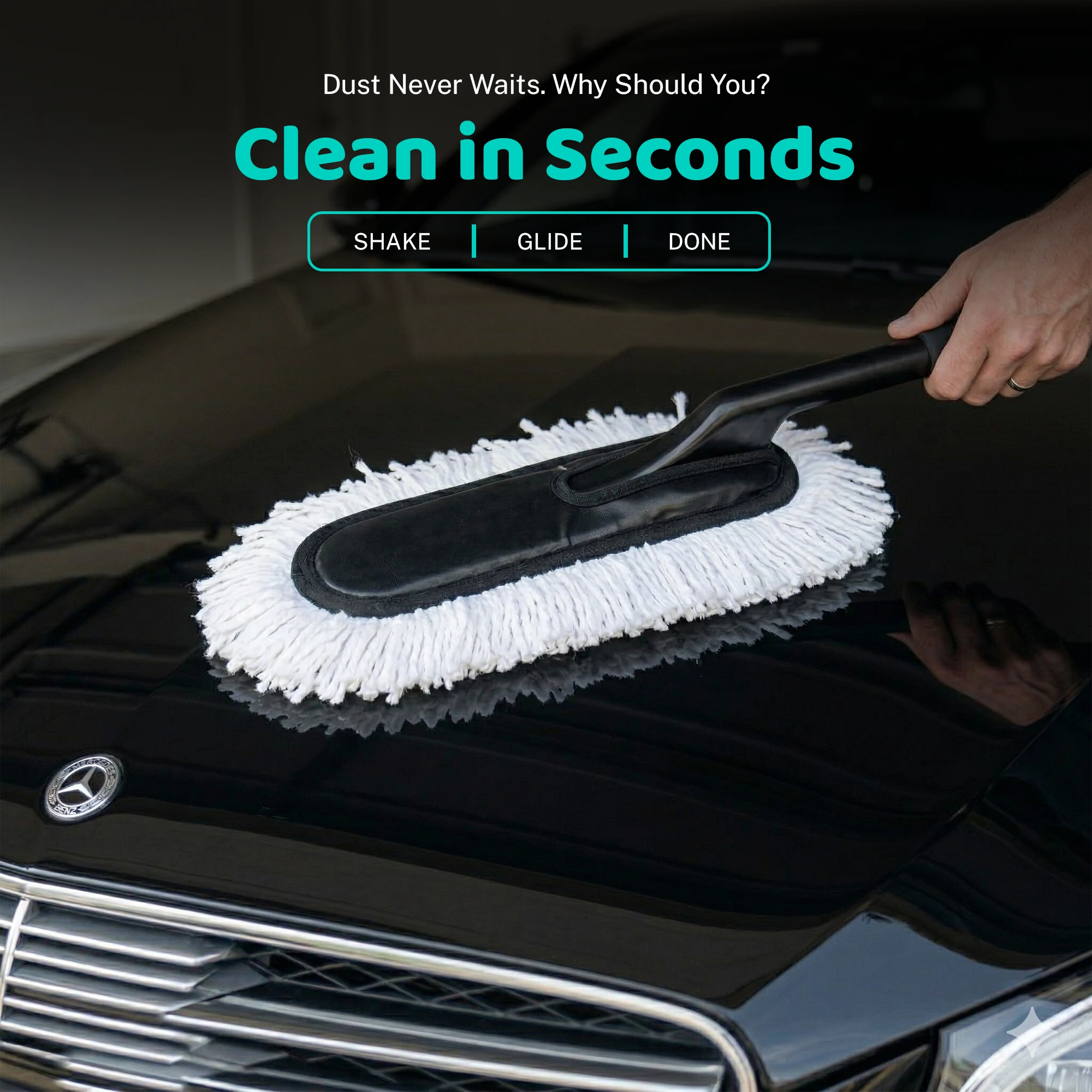 CarCare360 Car Duster | Scratch-Free Ceramic Wax Dust Remover for Cars